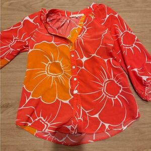 Hutch Orange Floral Blouse
